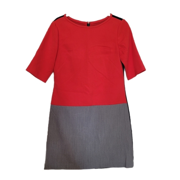 Eliza J Dresses & Skirts - Eliza J Dress Womens Size 6 Red Gray Colorblock 3/4 Sleeve